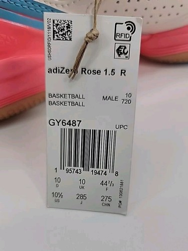 Adidas Adizero Rose 1.5 Restomod White Basketball Shoes GY6487 Men's Size 10.5 - Picture 10 of 10