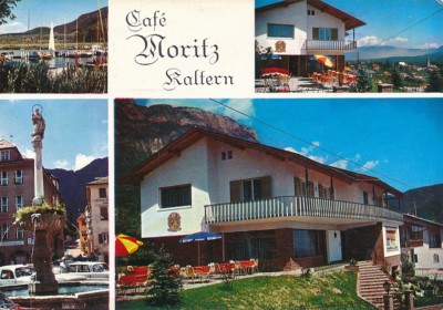 alte AK Kaltern - Cafe Moritz, Italien 1971 gelaufen Ansichtskarte B110g