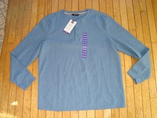 MEMBER'S MARK MEN'S THERMAL HENLEY TEE WAFFLE KNIT SHIRT SIZE XXL 2XL BNWT 