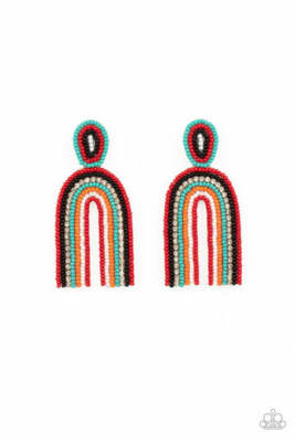 Paparazzi Earring Rainbow Remedy- Multi-Colored- Seed bead - Main Image