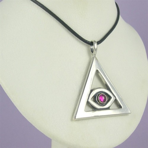 MEN'S EYE OF HORUS Pendant w/ Gem 