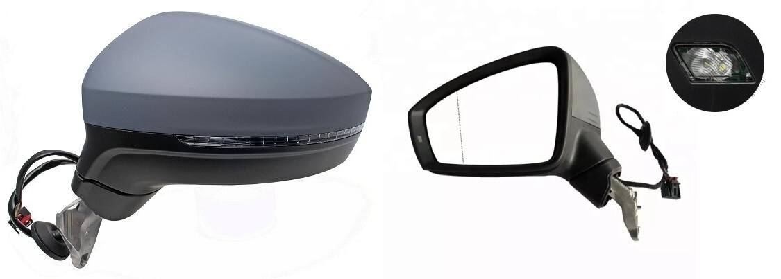 Left Exterior Mirror For VW Tiguan 05.2016-12.2020 Electrically Foldable