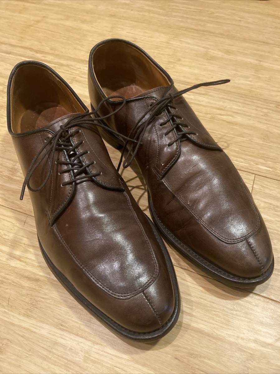Allen Edmonds Delray Leather Shoes, Size 8 US, Brown Split-Toe Derby Blucher Allen Edmonds Delray Blucher Split Toe Dress Shoes Men main image 3