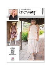 Know M by MIMI G Sewing Pattern ME2038 Misses' Dress in Two Lengths Size 18-26