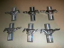 6 Vintage Ford Mustang Emblems C4ZB-16C228-B C4ZB-16C229-A B