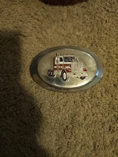 RE11144 VINTAGE 1978  18 WHEELER SEMI-TRUCK CAB  BELT BUCKLE