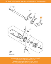 YAMAHA Fork, Shift 1, 4KM-18511-00 OEM XJ900SDIVERSION