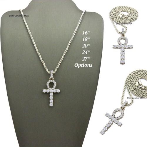 NEW SILVER EGYPTIAN MICRO ANKH CROSS 