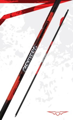 Black Eagle Carnivore Carbon Arrows 350 (.003'') w/ Blazer Vanes 1/2 Dozen EB192