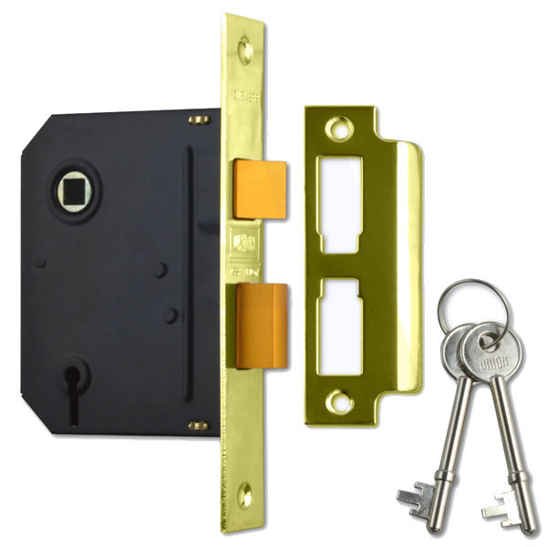 Union Essentials 3 Lever Sashlock 79mm PB (J-ES-SL-PB-3.0)
