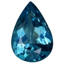 0.83 ct Tremendous Pear Cut 8 x 5 mm Brazil Paraiba Blue Apatite Gemstone