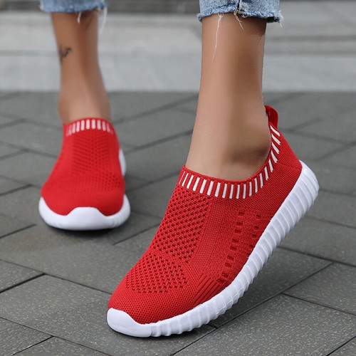 Damenschuhe Mesh atmungsaktiv Slipper Sport Fitness Freizeit Turnschuhe flach - Bild 2 von 18