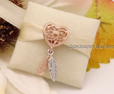 NEW Pandora DREAMCATCHER Rose Silver Openwork Heart