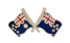 Australia and New Zealand Friendship Flag Pin Badge - Free Postage