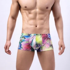 ZONBAILON Men's brief Personality Print Comfort 3D Pouch Cotton breathable boxer