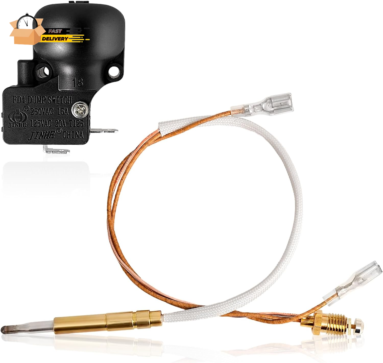 Patio Heater Replacement Parts for Outdoor Heaters, 13.8'' Long Thermocoupler &