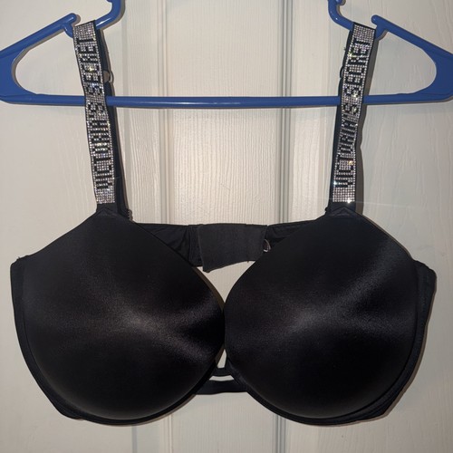 40DDD Victoria's Secret Black Very Sexy Bombshell Smooth Push-Up Bra EUC