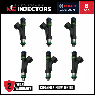Reman Bosch 0280158075 Set Of 6 Fuel Injectors For 06-09 Ford Fusion 3.0L