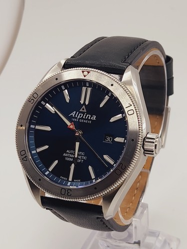 Alpina Alpiner 4 Automatic Men's Watch Sapphire Blue Steel Swiss Made 45mm - Picture 3 of 6
