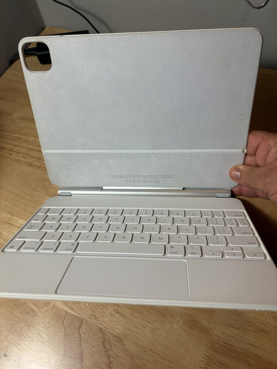 Apple Magic Keyboard Folio Case for iPad, Magnetic Stand, White