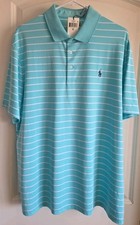 Polo Ralph Lauren Men's Performance Shirt Blue w/ White Stripes XL NEW 110