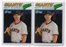 (2) Matt Chapman 2026 TOPPS HERITAGE CHROME PARALLEL LOT #134 GIANTS
