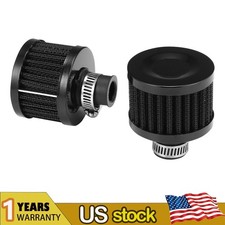 Universal Fit Cold Air Intake Filter Turbo Vent Crankcase 12mm Aluminum 2pcs New