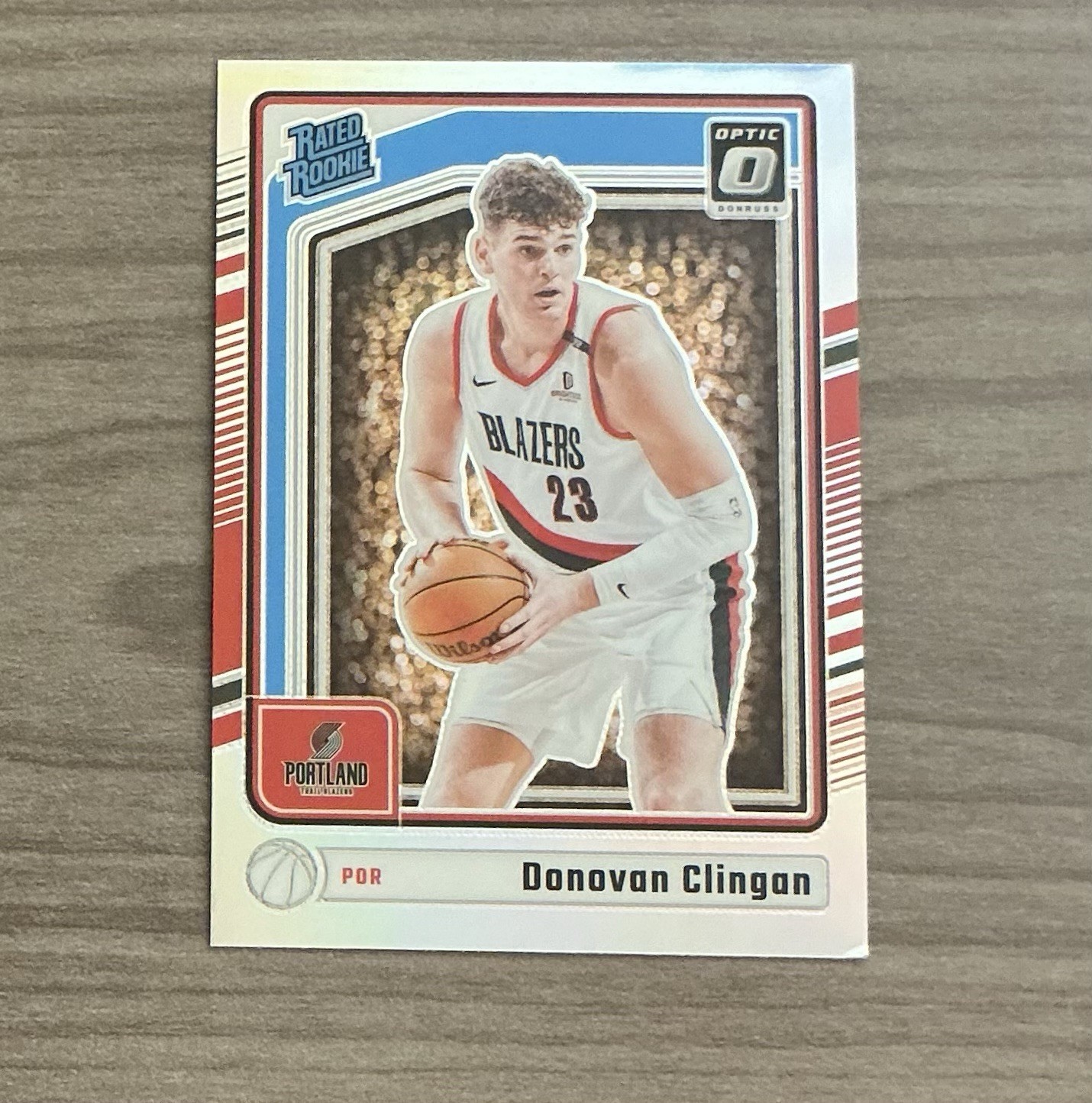 Donovan Clingan 2024-25 Donruss Optic Holo Base Rookie Card #272 - Blazers