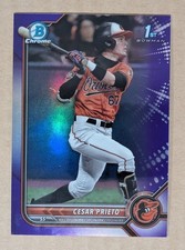 CESAR PRIETO 2022 Bowman Chrome 1st Purple  Refractor /250 ORIOLES BCP-206