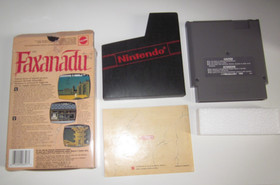 FAXANADU-NINTENDO NES-PAL-ITA-COMPLETE WITH EVERYTHING-INTERIOR GREAT-GOOD BOX