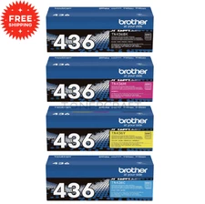 Brother TN436 High Yield Toner Cartridge Set of 4 (Black, Cyan, Magenta, Yellow)