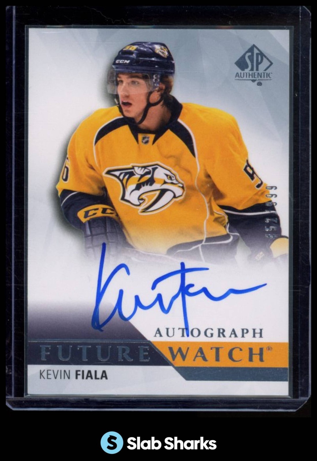 2015 SP AUTHENTIC #237 KEVIN FIALA AUTO RC FUTURE WATCH ROOKIE /999