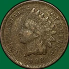 1908 Indian Head Cent Extremely Fine XF Coin #38260