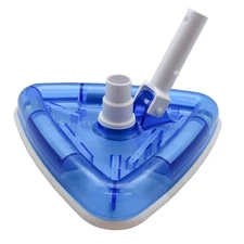 Pool Vacuum Head w/Skimmer Pole Attachment - Weighted Manual Cleaner, Sweeper...