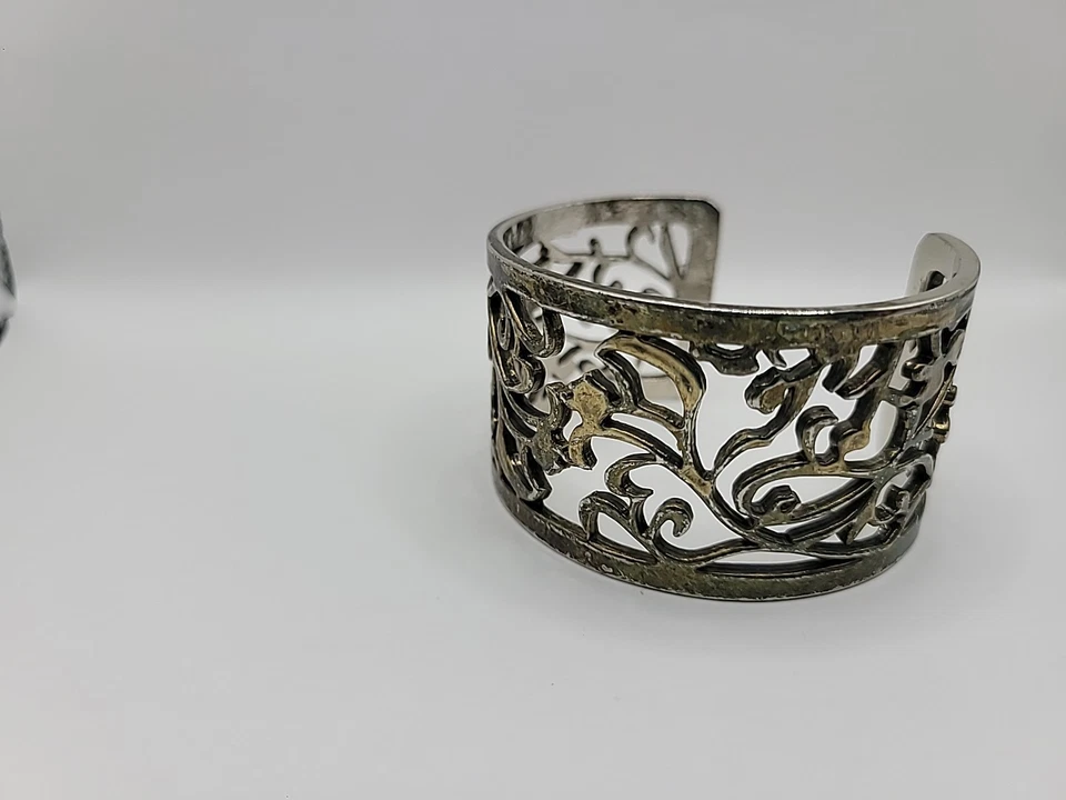 Brazalete Vintage Cookie Lee Brazalete Metal Tono Dorado Tono Plata Joyería Disfraz Foto 2 de 4