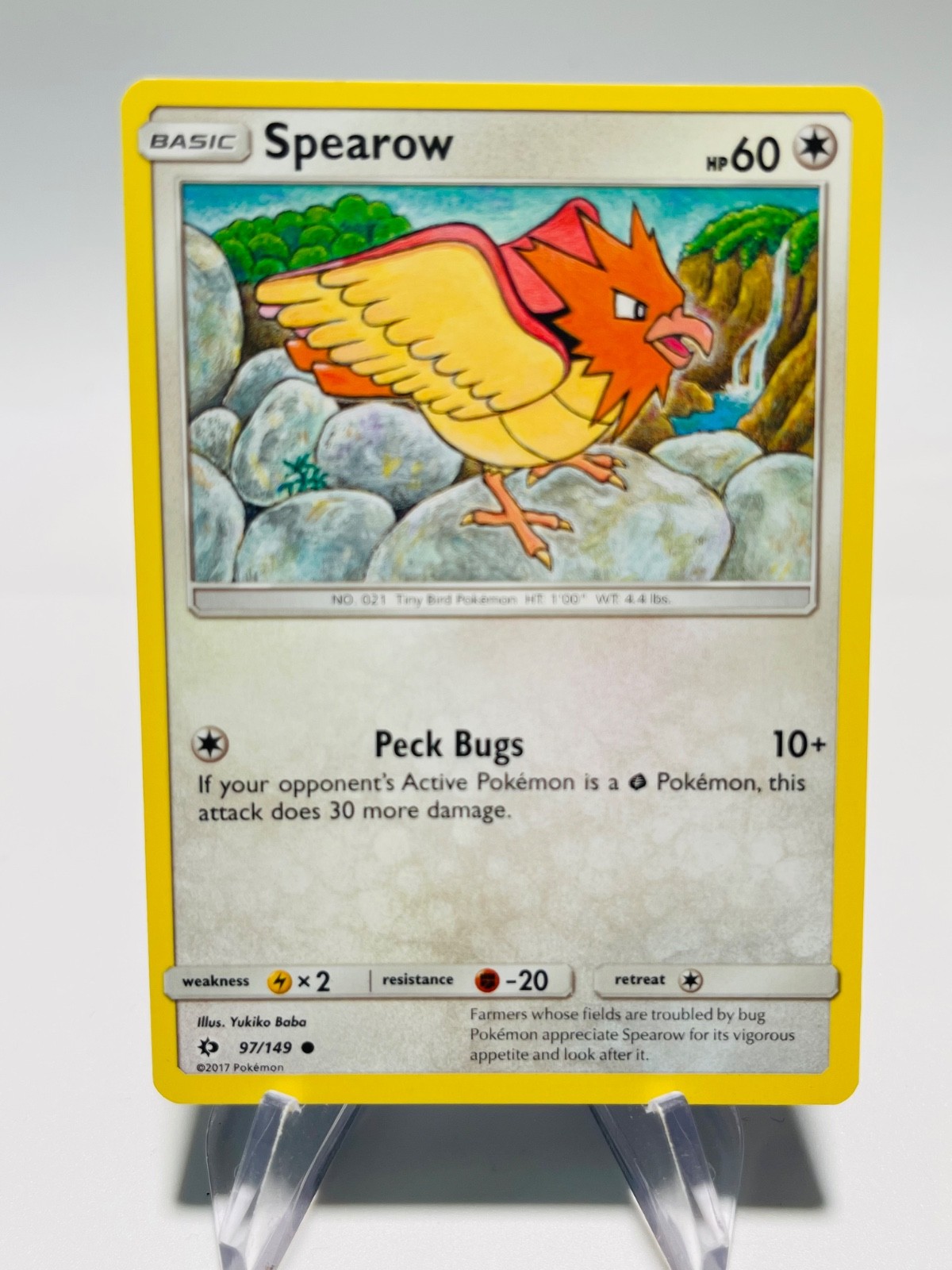SPEAROW 2017 Pokemon Sun & Moon  Common POKÉMON 97/149