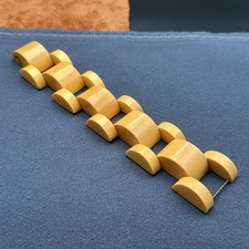 FABULOUS BAKELITE BUTTERSCOTCH VINTAGE LINK BRACELET ART DECO STYLE GIANT LINKS!