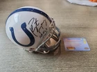 Peyton Manning  "Autographed" Colts Mini Helmet w/ SB XLI MVP Mounted Memories