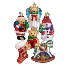 6-Piece Old World Childs 1St Collection Glass Christmas Baby 14012