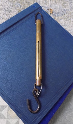 Salter Brass Spring Balance Hanging Weighing Scales 20kg 44LB Vintage ...