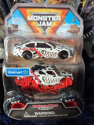 Monster Jam Monster Mutt Dalmatian Series 1 Walmart Exclusive + Bonus Race Car