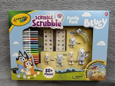 Crayola Scribble Scrubbie Bluey Family Pack 80+ Pc Washable Art Toy Set 3+ Kids