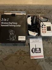 2 in 1 Wireless Dog Fence - Wireless Dog Fence Remote  Training Collar OPEN BOX