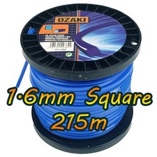 215m of 1.6mm SQUARE OZAKI Strimmer line  0.13 per metre