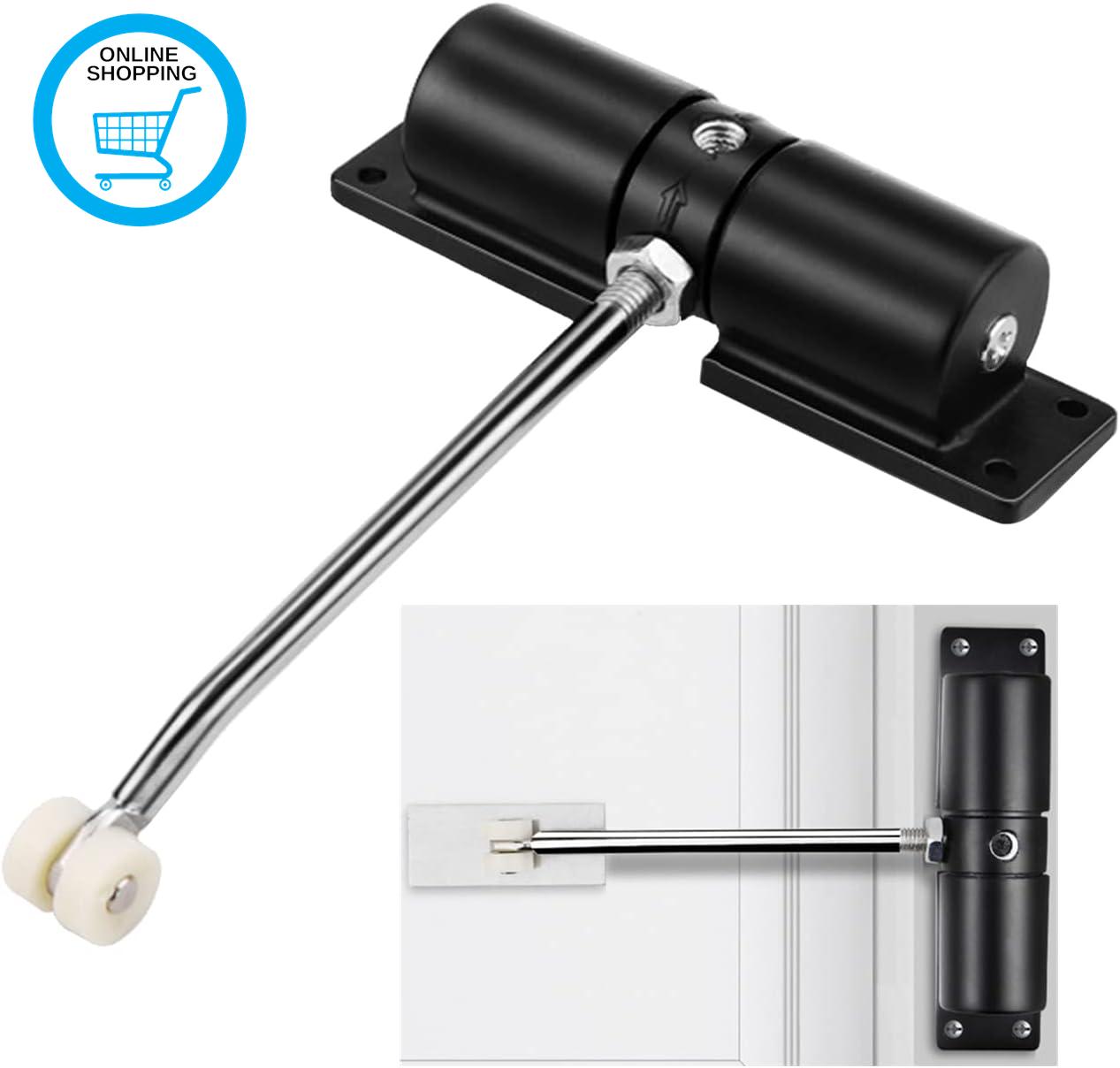 Adjustable Hydraulic Door Spring Closer - Quiet Auto Door Closing, Safety Door S