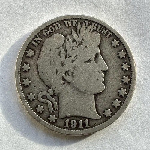 1911 P Barber half dollar fine