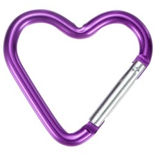 Heart Shaped Snap Clip 1 Pack - Keychain Clip Purple