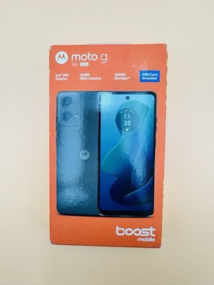 NIB 2024 Boost Mobile Moto G 5G 6.6  HD/ 50 MP Camera/ 128 GB Storage/ Sim Card