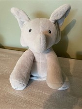 Gund Baby Animated Flappy The Elephant Gray Plush Toy Plays Peek-A-Boo Sings