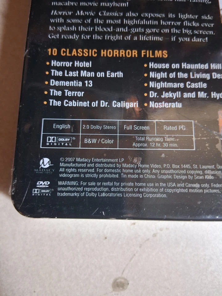 Collectors Edition Horror Classics Movies 10+ Bonus CD Set Brand New Sealed - Image 4 of 4